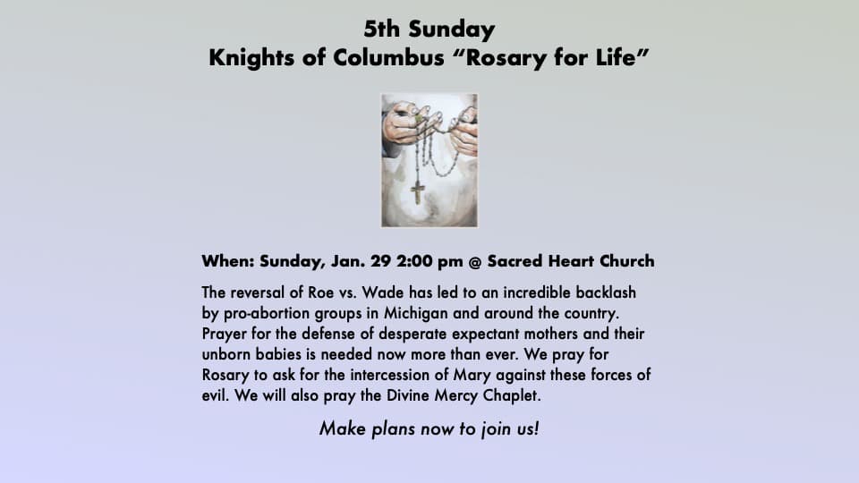 Knight of Columbus' Rosary For Life